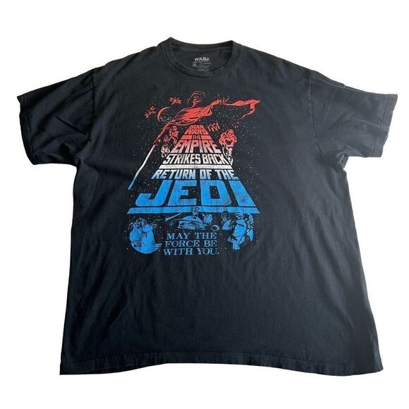 Star Wars Unisex Empire Strikes Back Return of The Jedi Graphic T Shirt Size XL - Picture 1 of 6